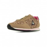 Le Coq Sportif Bolivar W Animal Print Marron - Chaussures Basket Femme Pas Cher Nice